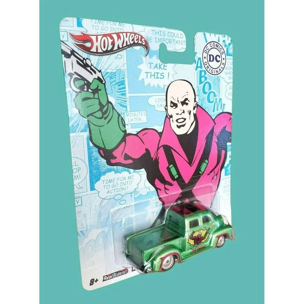 2011 Hot Wheels '50s CHEVY LEX LUTHOR Green Nostalgia: DC Comics Moon Dish 1:64